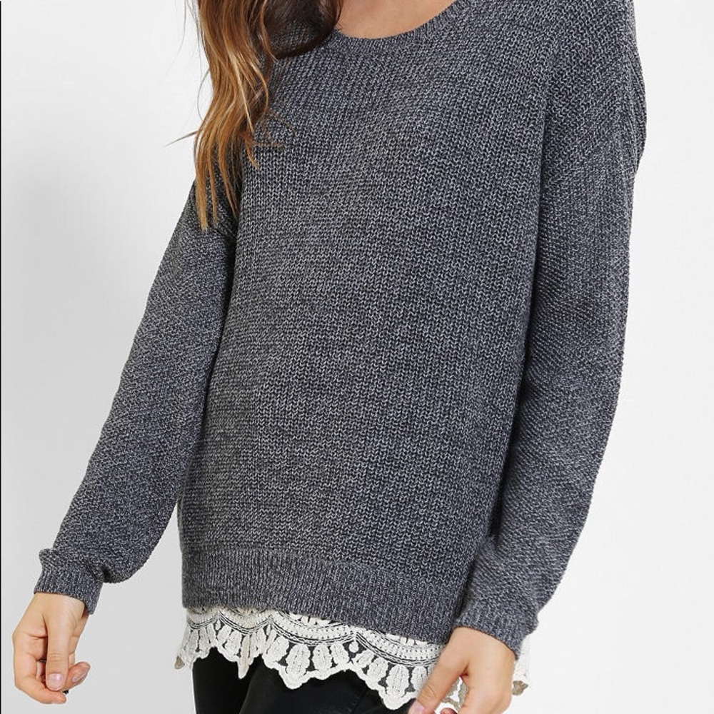 Urban outfitter lace trim sweater